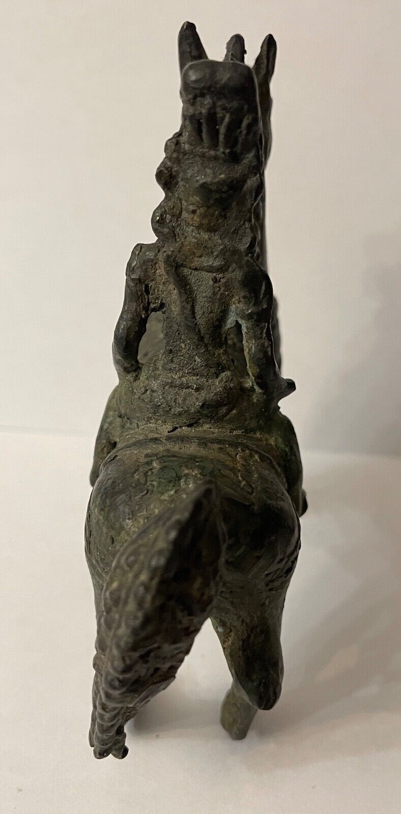 cavalier_bronze_patine_noire_empire_khmer_cambodge_xviiieme_cheval_asie