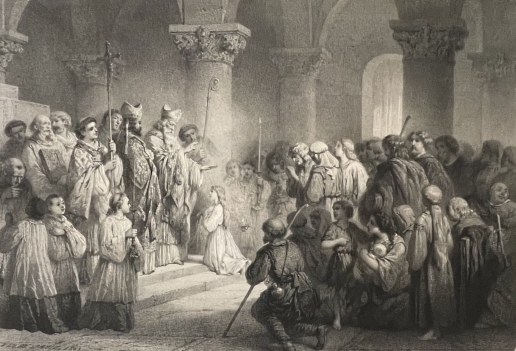sainte_genevieve_enfant_patronne_de_paris_grande_estampe_de_1866_france