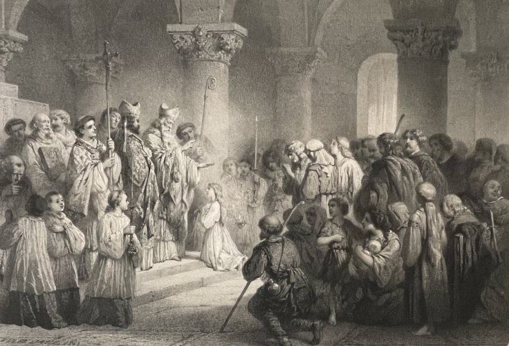 sainte_genevieve_enfant_patronne_de_paris_grande_estampe_de_1866_france