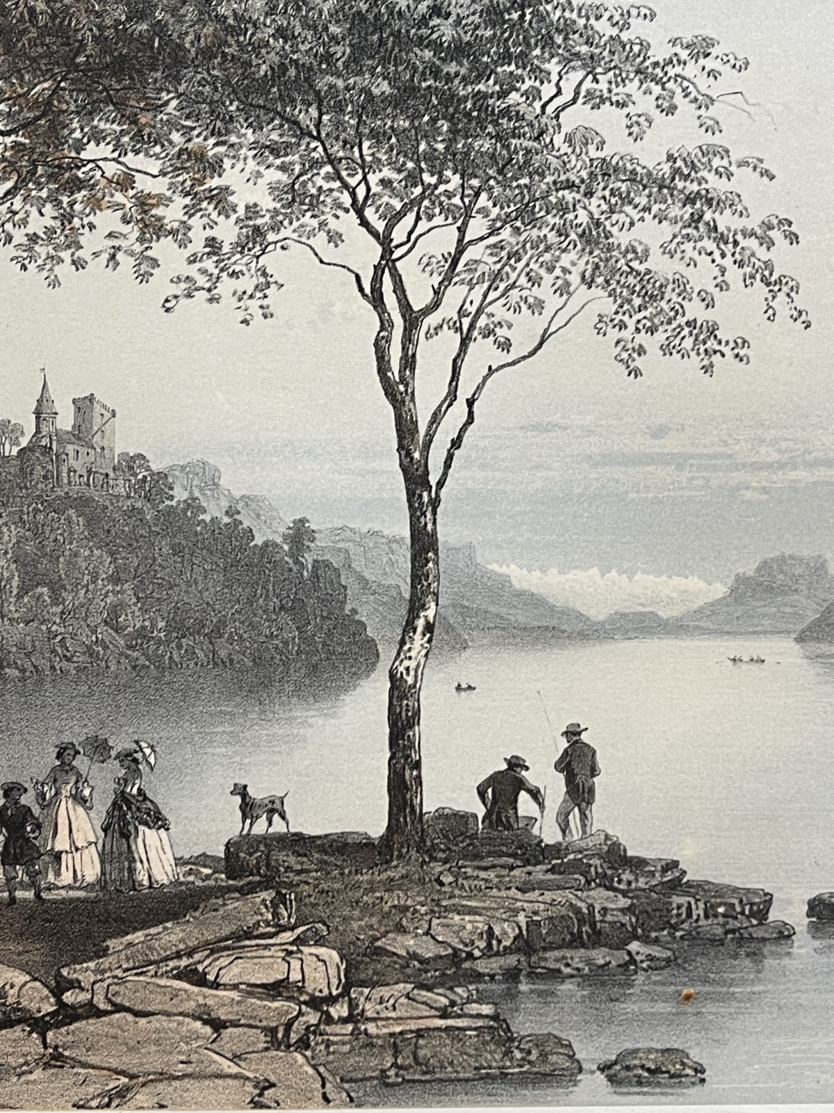 chatillon_&_lake_bourget_antique_lithograph_1864_felix_benoist_savoy_savoie