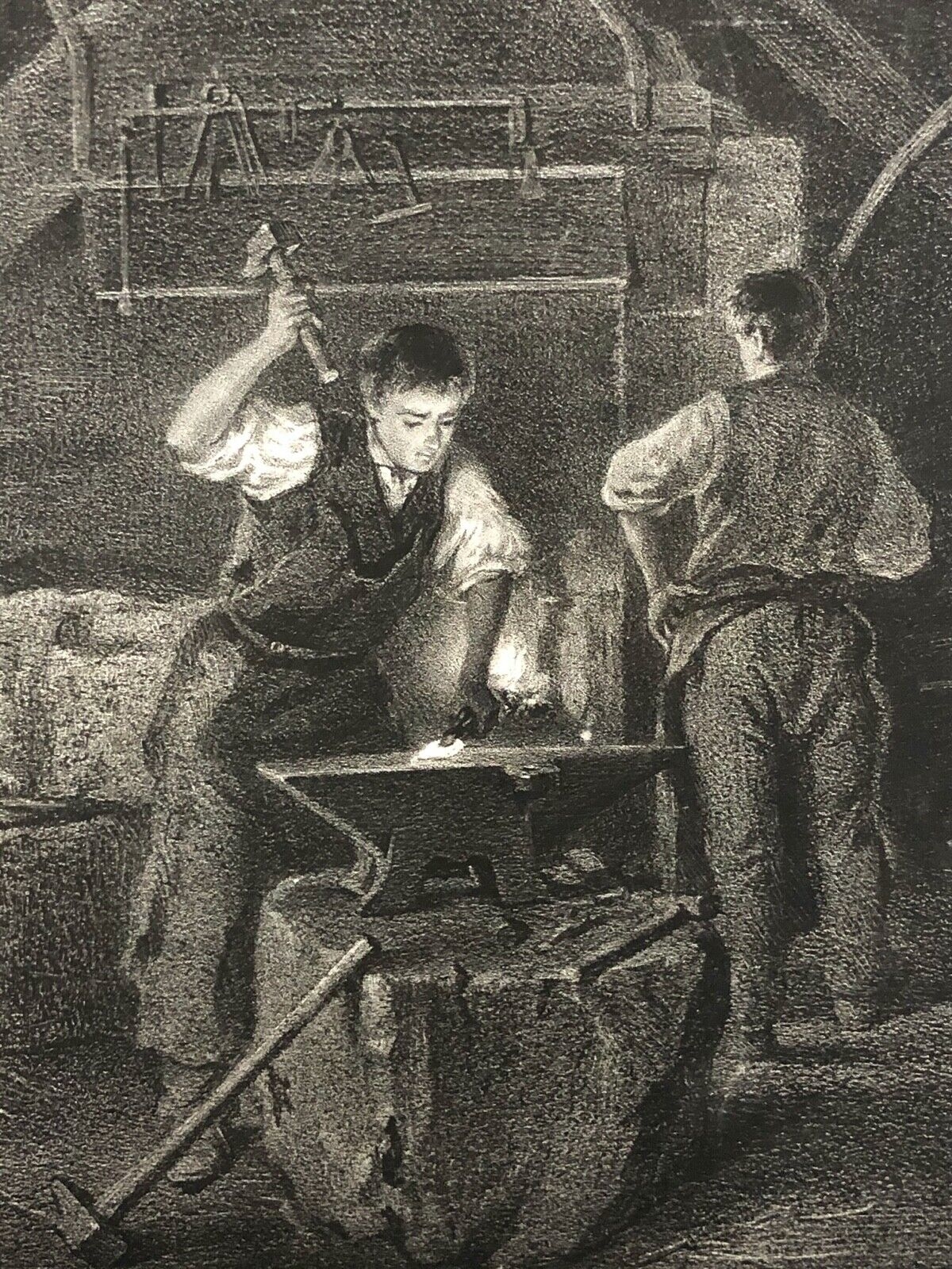 les_forgerons,_dapres_beleux__lithographie_sur_papier_japon_de_fischer_vers_1860_