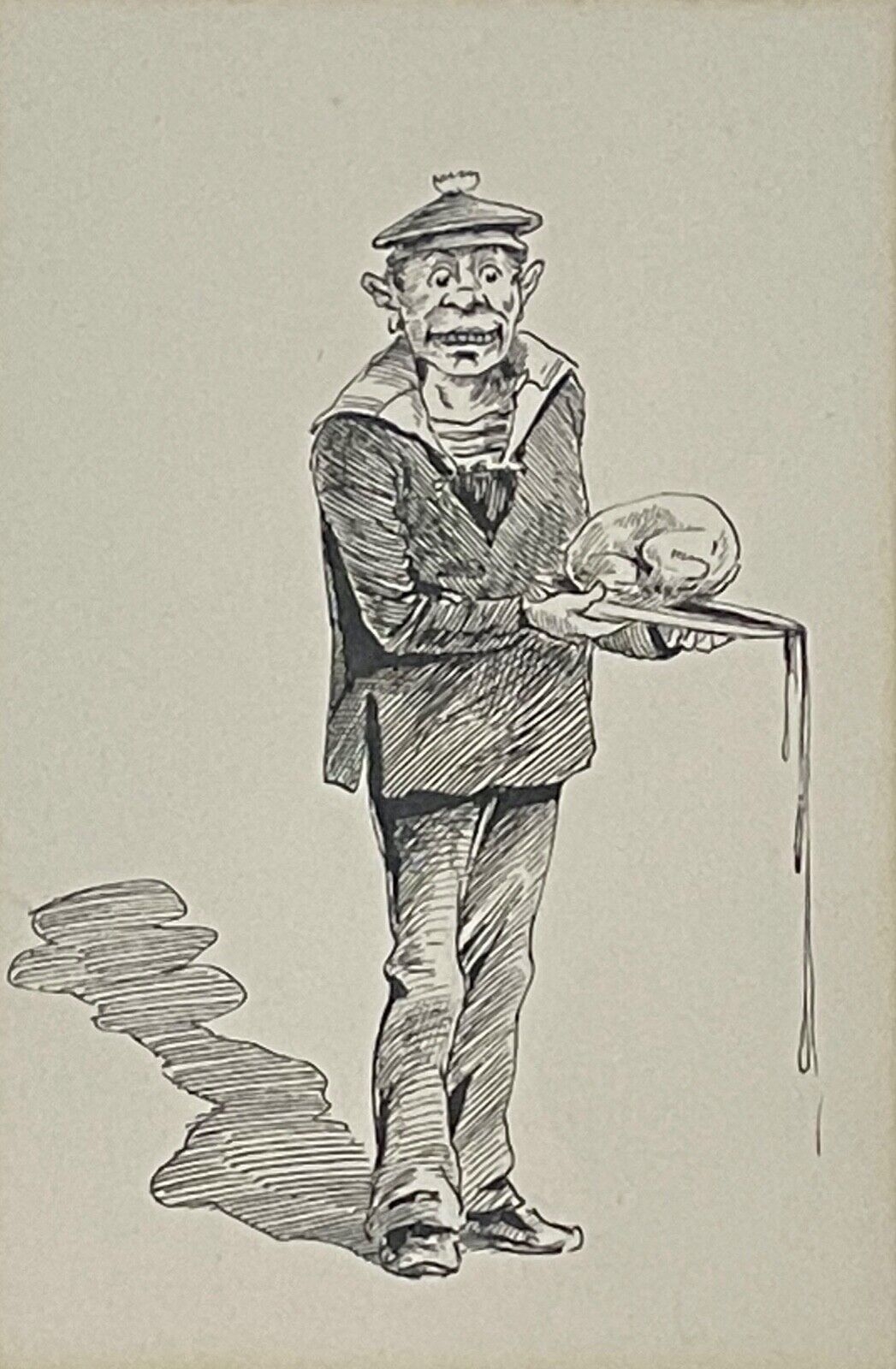 domestique_du_poste_des_aspirants_dessin_encre_vers_1870_france_marine_cuisine