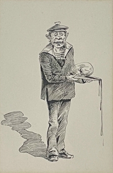domestique_du_poste_des_aspirants_dessin_encre_vers_1870_france_marine_cuisine