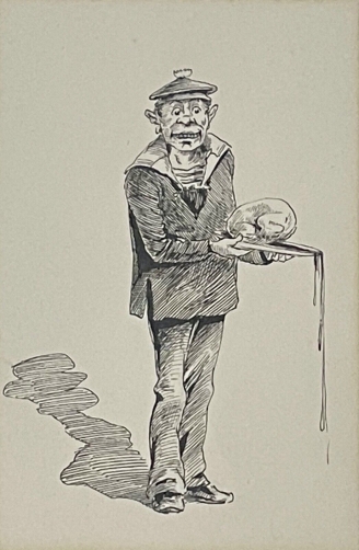 domestique_du_poste_des_aspirants_dessin_encre_vers_1870_france_marine_cuisine