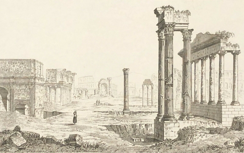 rome_forum_italie_italia_vers_1835
