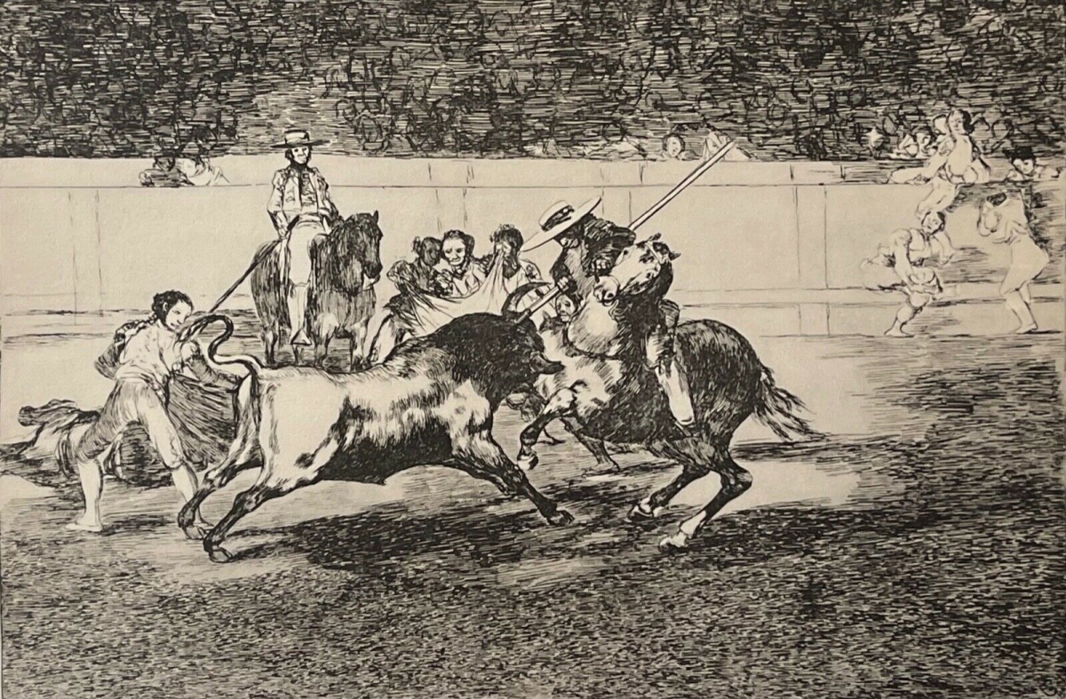 francisco_goya_1746-1828_espagne_tauromachie_taureau_fac-simile_28_c_1982_cheval