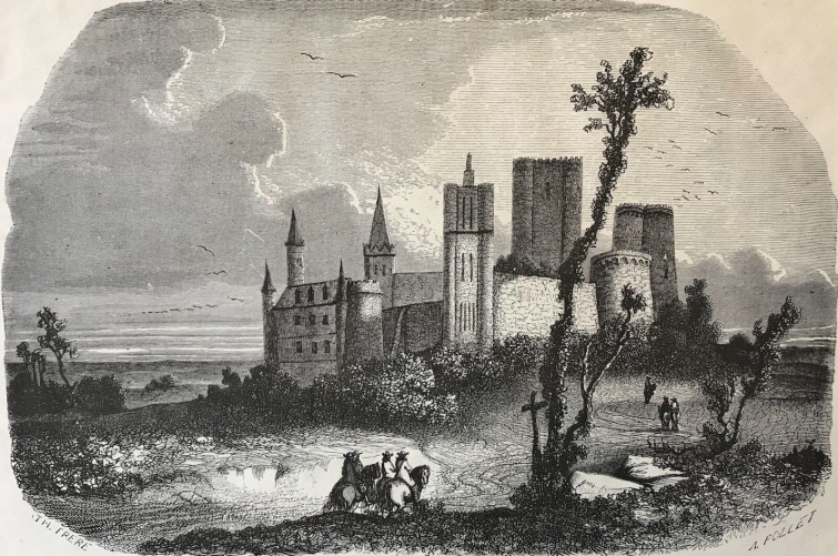 chateau_de_loches_gravure_sur_acier_c_1860_collegiale_saint-ours_val_de_loire