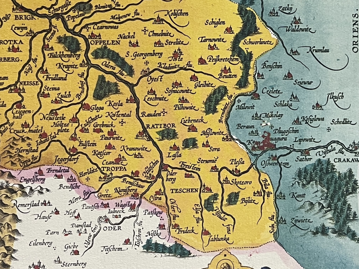 allemagne_silesie_carte_martino_helwigio_de_1595_tirage_de_1969_silesiae