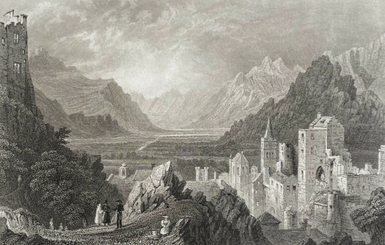 palais_episcopal_sion_lithographie_1836_dapres_barlett_adlard_suisse_alpes
