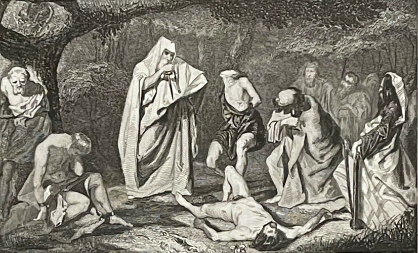 druide_sacrifiant_un_homme_gravure_vers_1830_bretagne_france