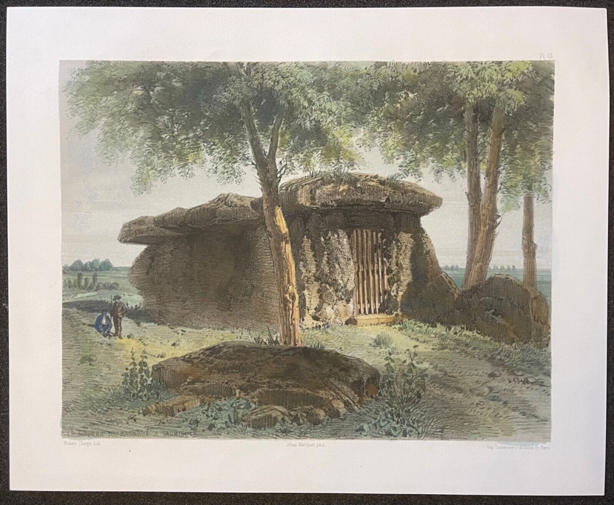 saumur_le_dolmen_de_bagneux_lithographies_vers_1850_val_de_loire,