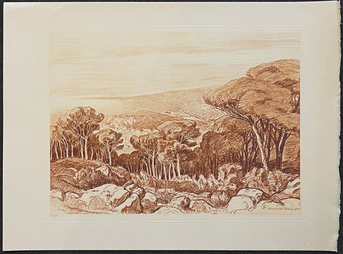 nice_baie_des_anges_alpes-maritimes_gravure_vers_1942_provence_france_europe