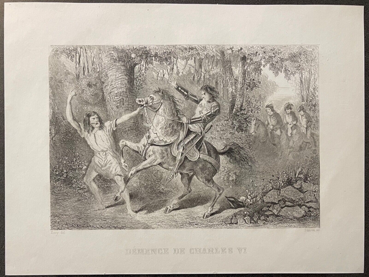 demence_de_charles_vi_roi_de_france_lithographie_de_1850