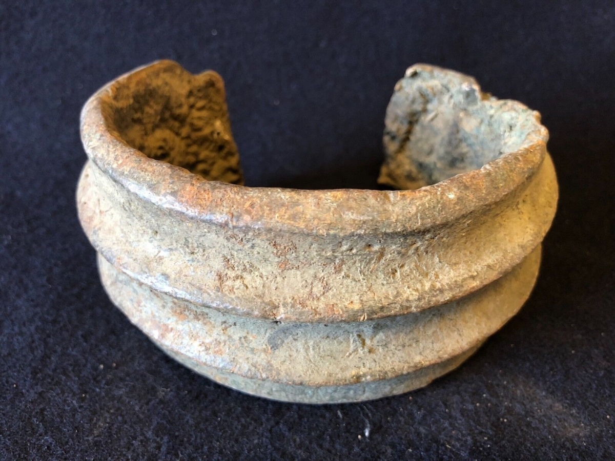 mongo_afrique_congo_belge__ancien_bracelet_monnaie_bijoux_bronze_1kg_090