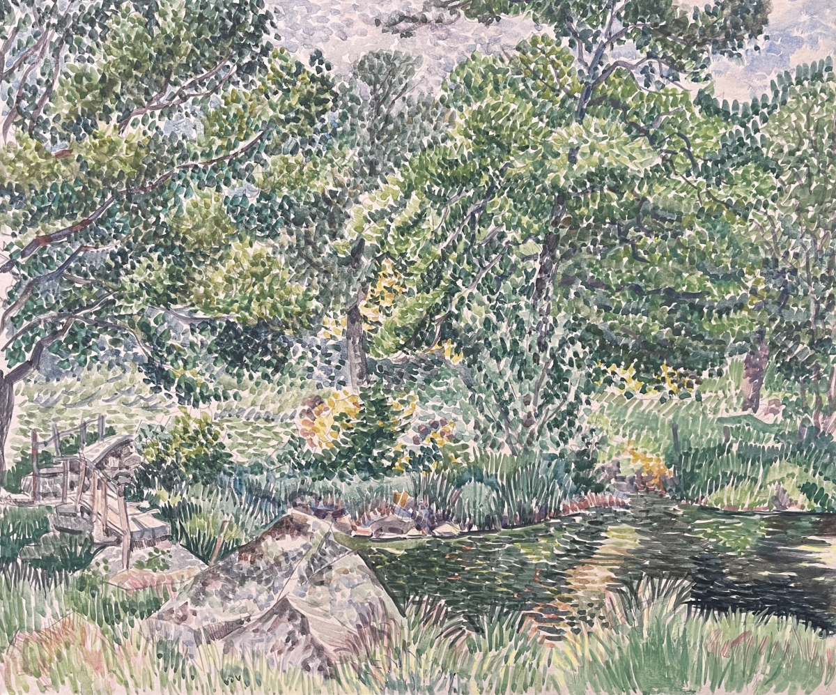 creuse_paysage_attribue_a_francois_henri_faureau_1901-1997_c1960_pointillisme