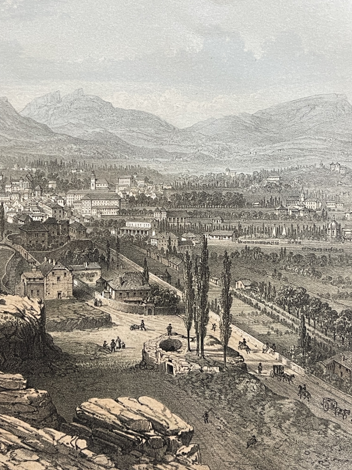 chambery_france_antique_lithograph_1864_felix_benoist_savoy_alps_alpes_savoie