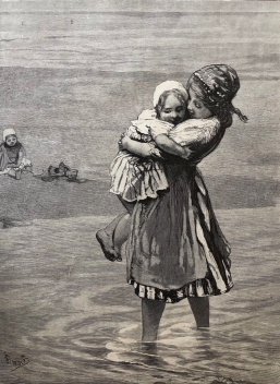 scheveningue__la_plage_blommers_1845-1914__xylographie_1873_filles_