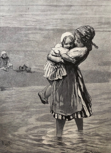 scheveningue__la_plage_blommers_1845-1914__xylographie_1873_filles_