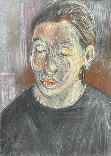 portrait_de_femme_29,5_cm_par_21_cm_pastel_fixe_anonyme_vers_1965