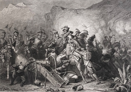 polish_lancers_battle_of_somosierra_spain_1808_napoleon_antique_engraving