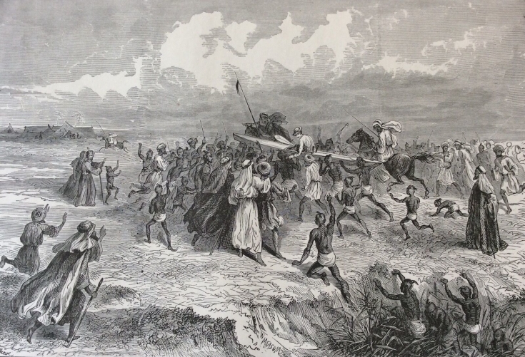 israel_palestine_macgregor_capture_arabes_lac_houleh_gravure_sur_acier_1892