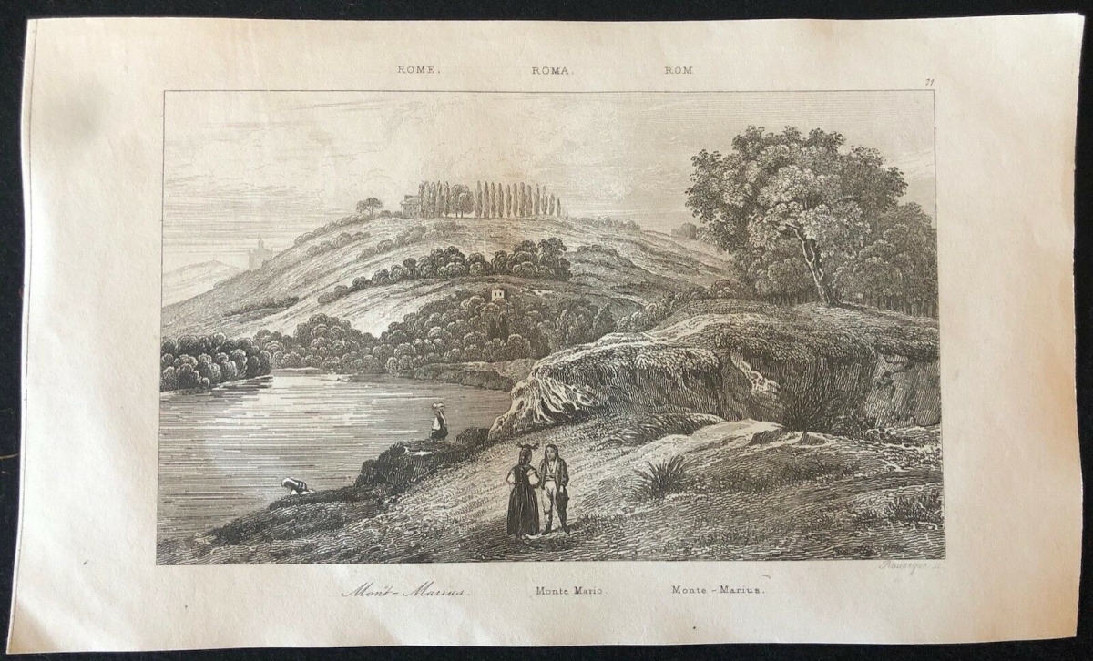 rome_roma_mont_marius_gravure_vers_1850_italie_italia__