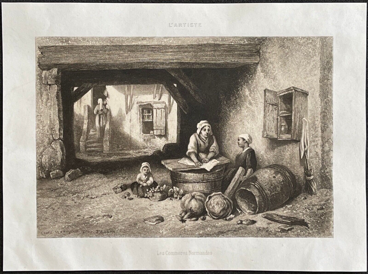 louis_marvy_1815-1850_les_commeres_normandes_1850_france_xixe_normandie