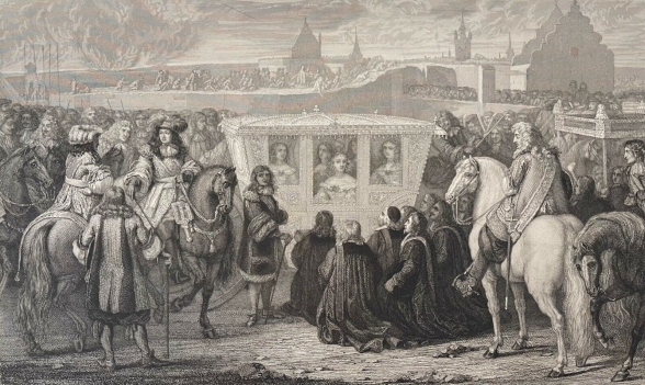 douai_louis_xiv_et_reine_marie-therese_d_autriche_infante_espagne_portugal_1677