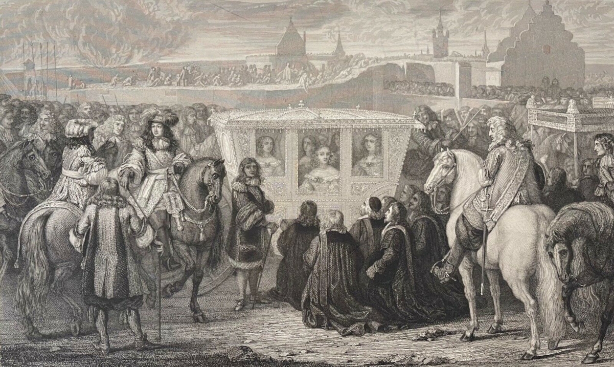 douai_louis_xiv_et_reine_marie-therese_d_autriche_infante_espagne_portugal_1677