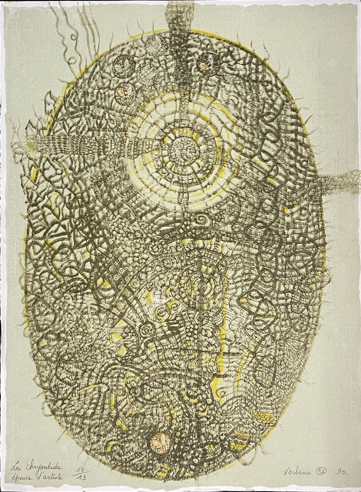 paul_verbena_1941-____la_chrysalide_1990_lithographie_marseille_76_cm_par_56