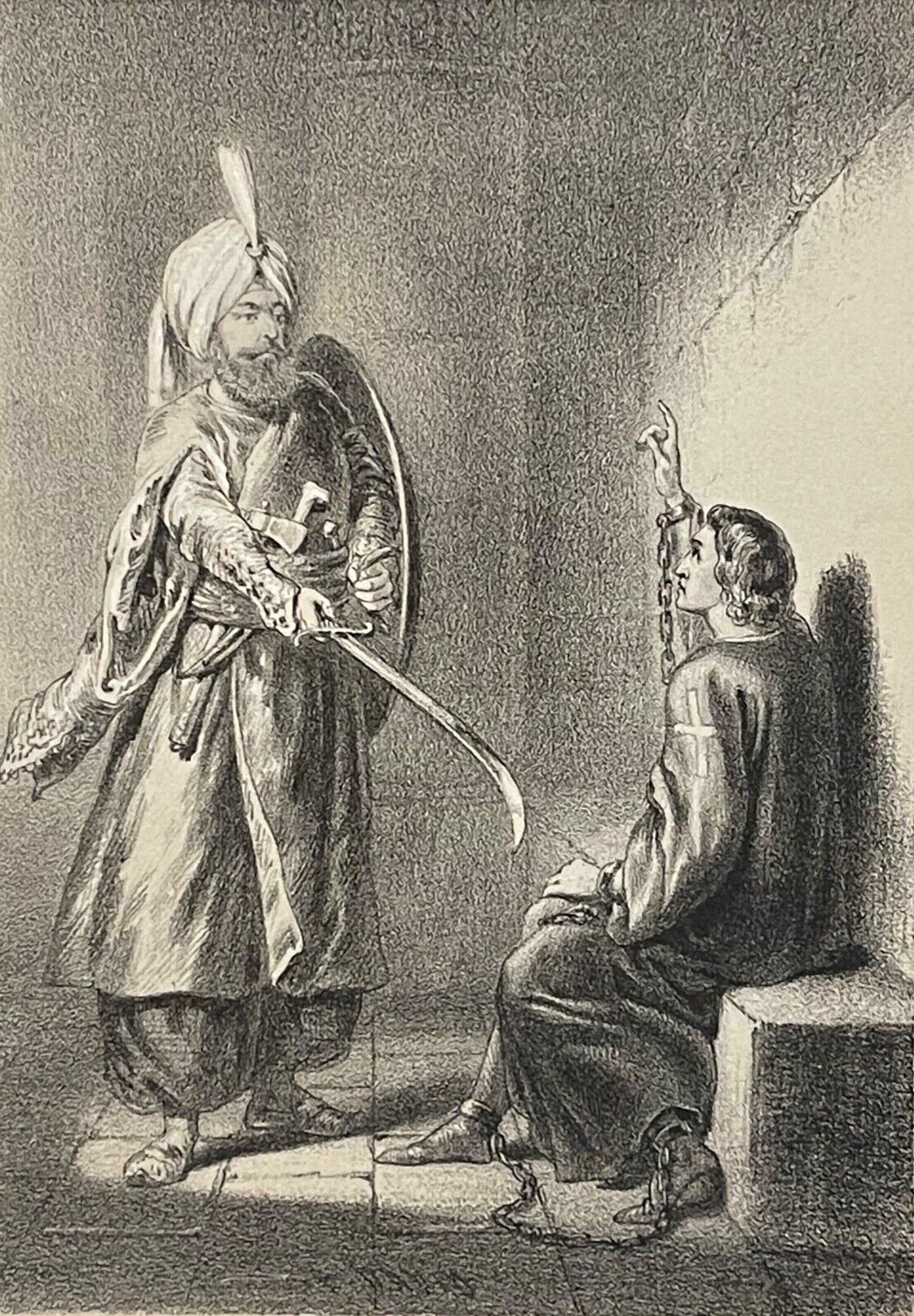 algerie_saint_louis_prisonnier_a_mansourah_lithographie_de_1858_france