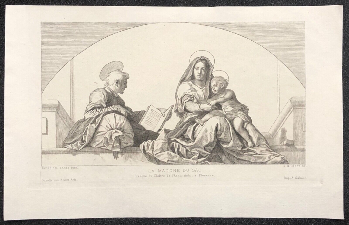 madone_au_sac_peinture_murale_par_andrea_del_sarto_gravee_par_gilbert_c_1880
