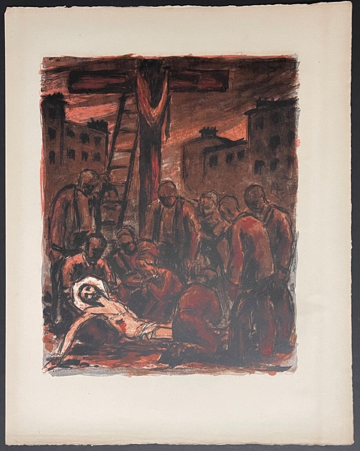 c_bouleau_jesus-christ_la_crucifixion_passion_contemporaine_1944_lithographie