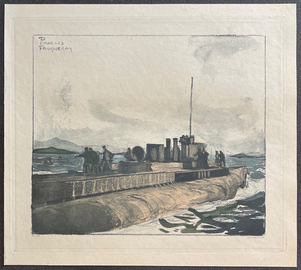 marine_sous-marin_francais_1914_par_foukeray_vers_1920_aquatinte_guerre_france