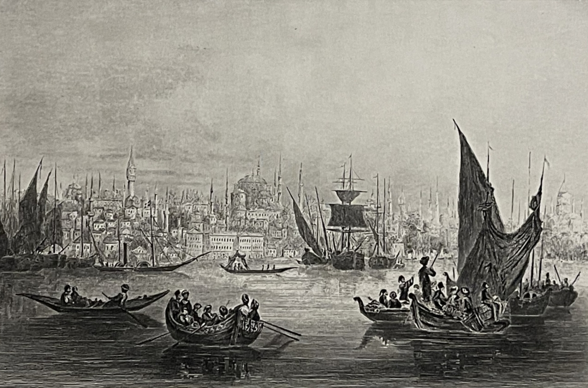 istanbul_turquie_le_bosphore_constantinople_gravure_de_1840_türkiye