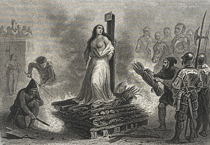 jeanne_darc_au_bucher_rouen_1431_guerre_de_cent_ans_gravure_vers_1830_france