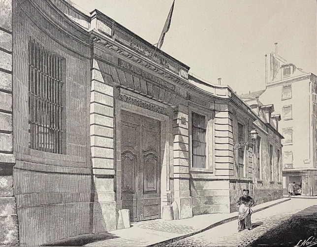 ecole_centrale_paris_ou_ecp_gravure_de_1884_entree_rue_thorigny