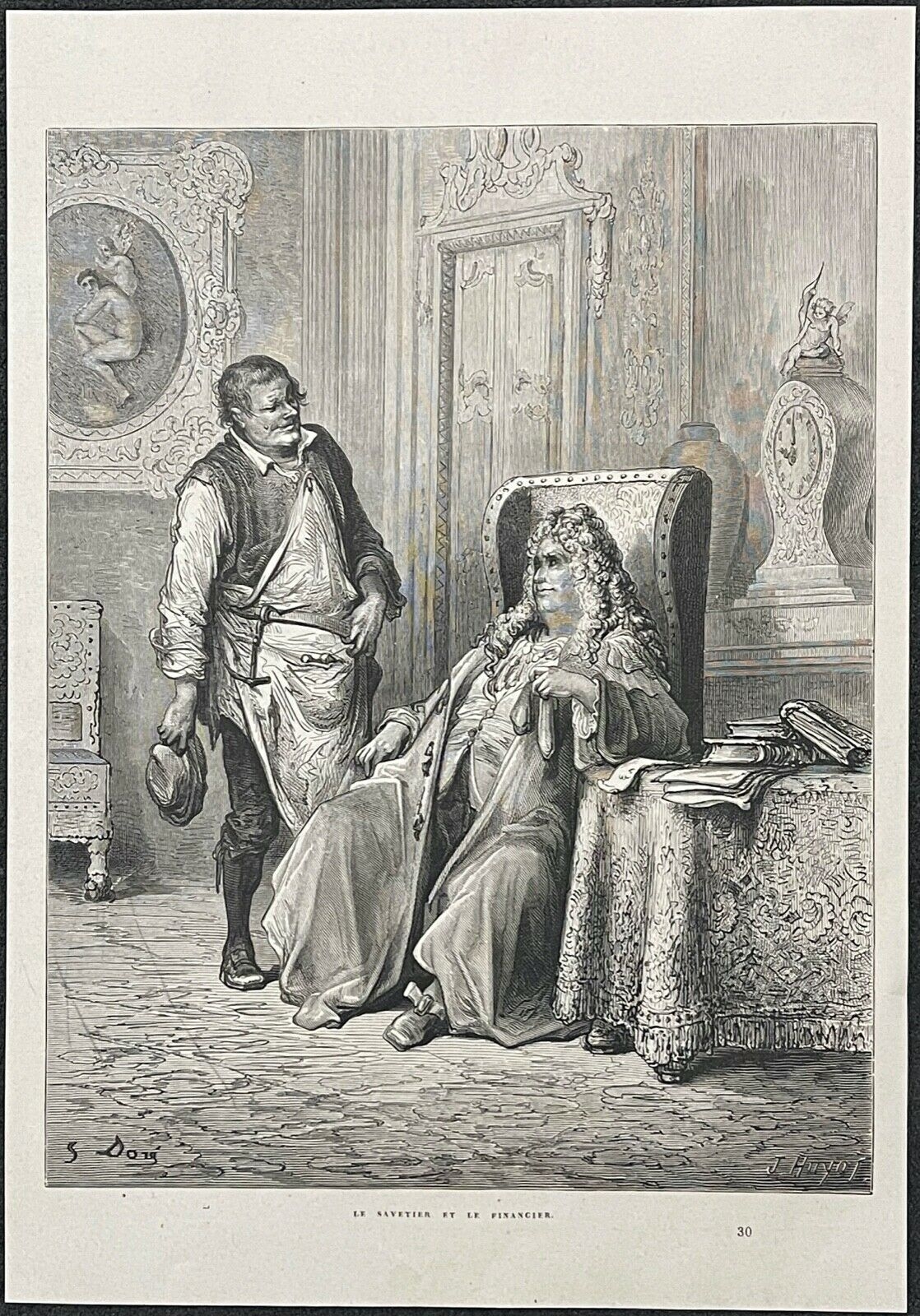 le_savetier_et_le_financier_gustave_dore_xylographie_fable_de_la_fontaine_1868