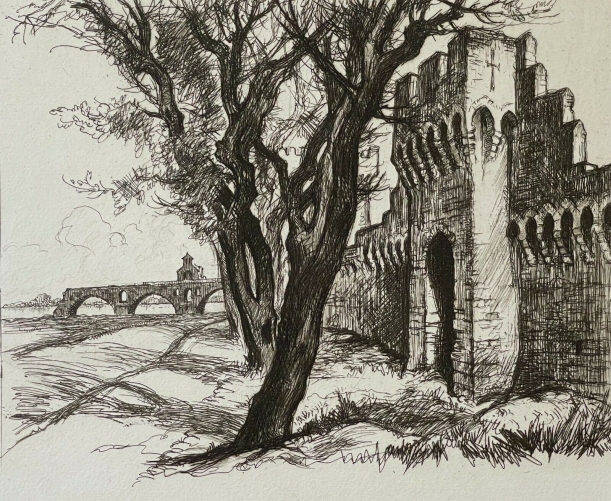 avignon_vers_1930_pointe_seche_de_maurice_robert_rhone_france