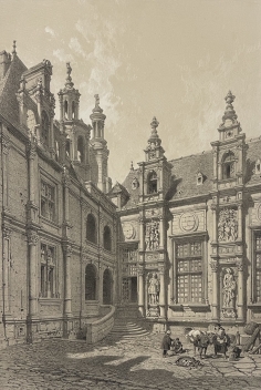 la_bourse_a_caen_ancien_manoir_decoville_1852_normandie_calvados_france