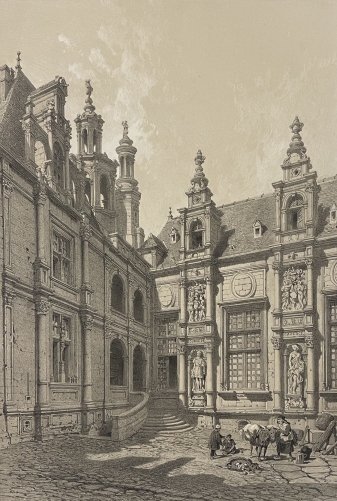 la_bourse_a_caen_ancien_manoir_decoville_1852_normandie_calvados_france