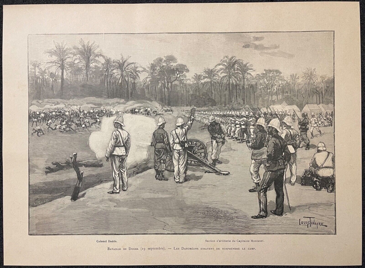 bataille_de_dogba_abomey_royaume_dahomey_benin_1895_afrique