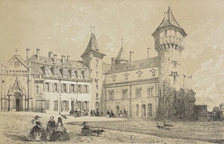 chateau_fort_de_bourbon_busset_allier_lithographie_c_1840_france