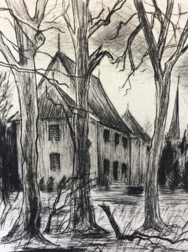jolie_gravure_en_pointe_seche_paysage_hivernal_france