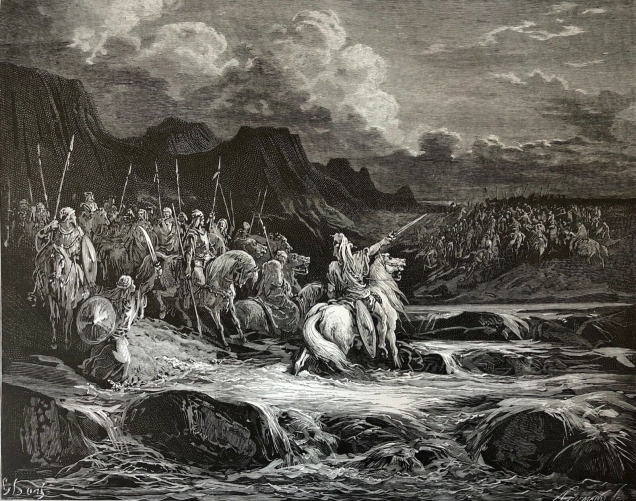 judas_machabee_poursuit_thimothee__gustave_dore_estampe_1874_israel_cheval