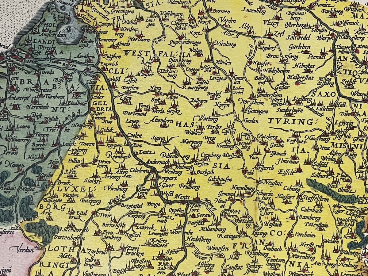 allemagne_germaine_carte_abraham_ortelius_1584_tirage_de_1969