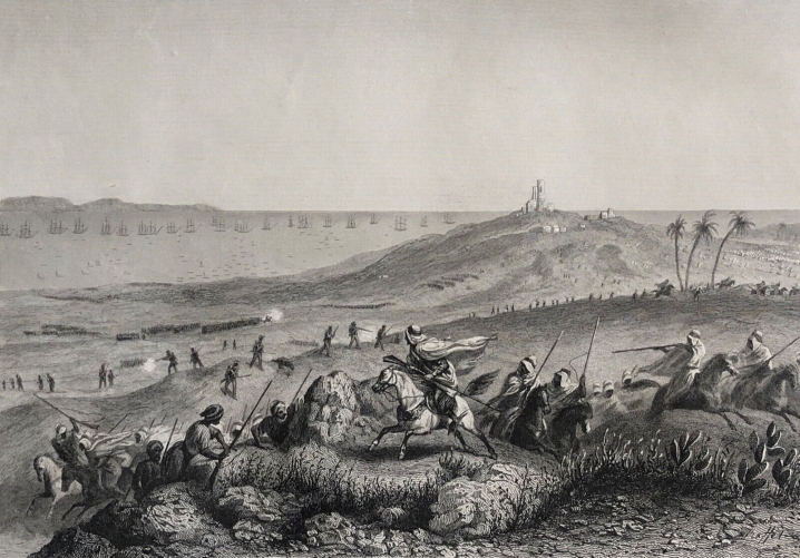 algerie_debarquement_de_larmee_francaise_en_afrique_1830_gravure_vers_1850