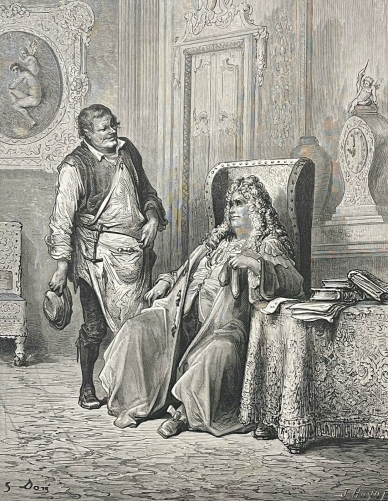 le_savetier_et_le_financier_gustave_dore_xylographie_fable_de_la_fontaine_1868