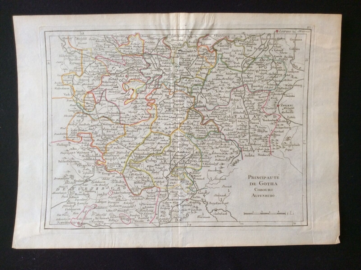 gravure_principaute_de_gotha_cobourg_allemagne_baviere_xviiie_bayern_germany