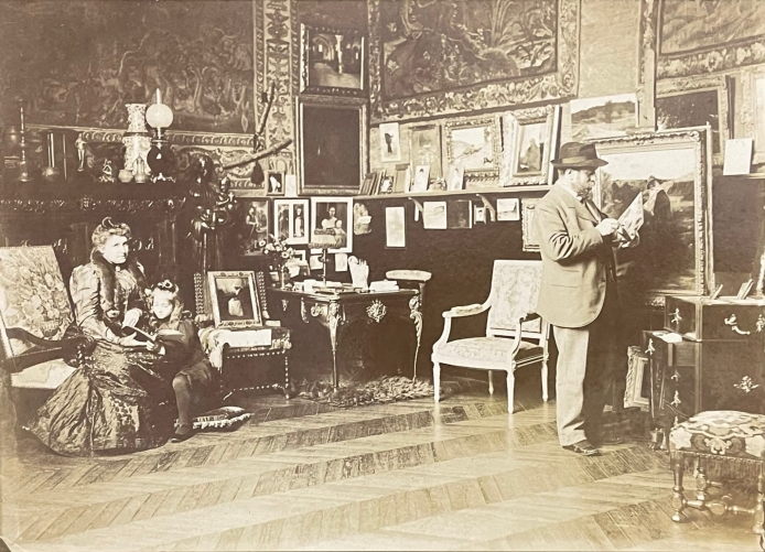 tirage_albumine_peintre_en_interieur_1901_france